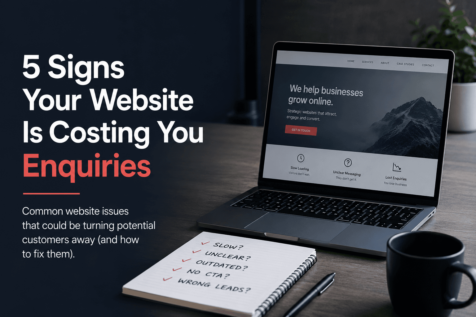 Person reviewing website issues that can reduce customer enquiries