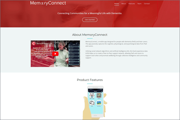 Portfolio image of the work with MemoryConnect
