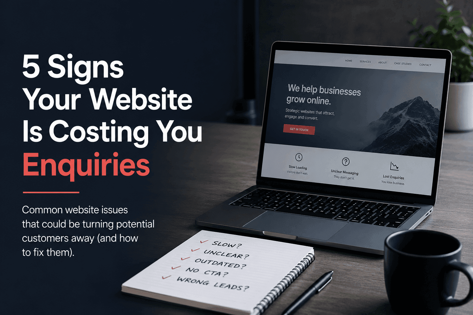 Person reviewing website issues that can reduce customer enquiries