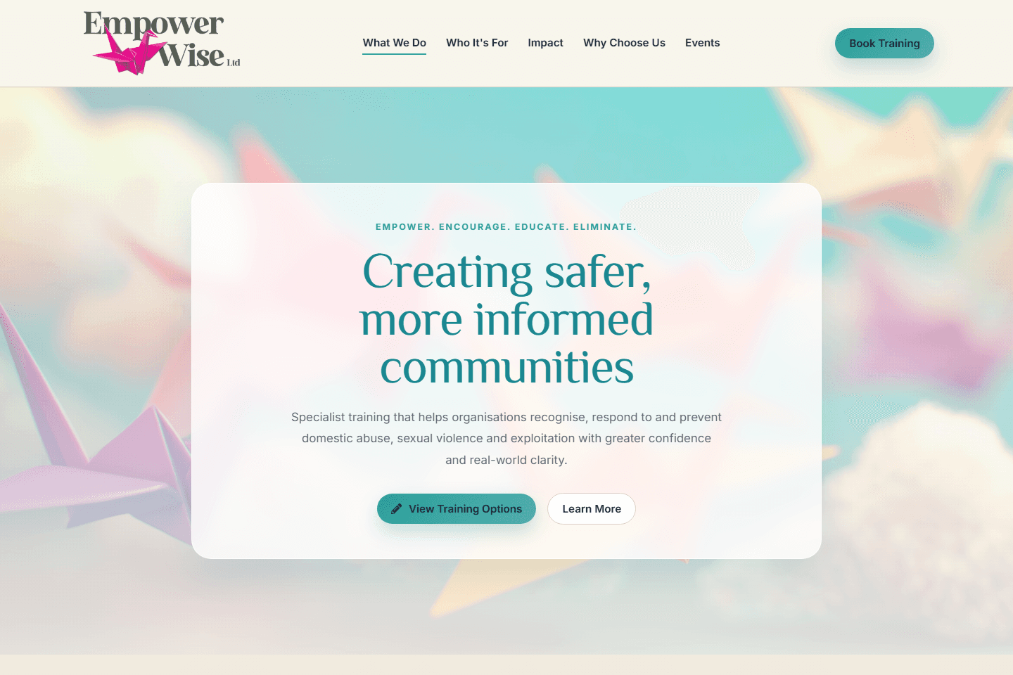 Empowerwise website homepage