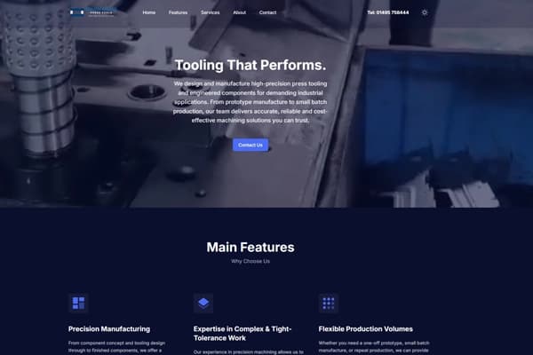 South Wales Press Tools website homepage