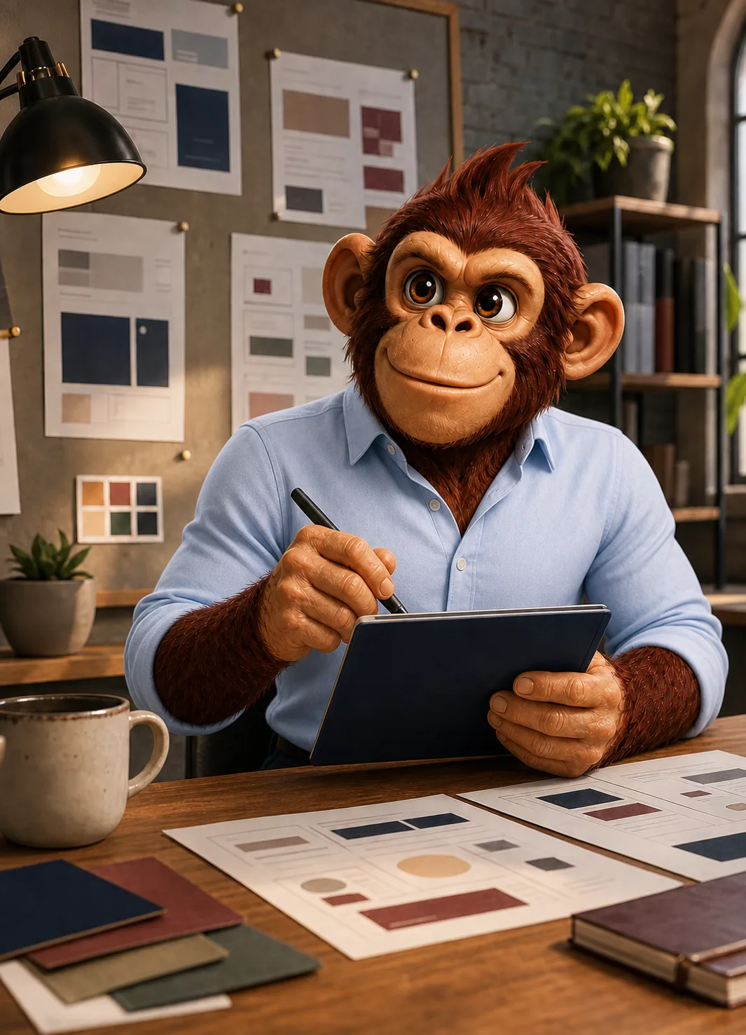 Rocky listening and taking notes during a website discovery conversation